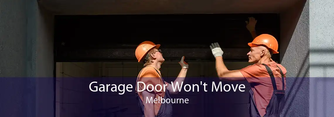 Garage Door Won't Move Melbourne